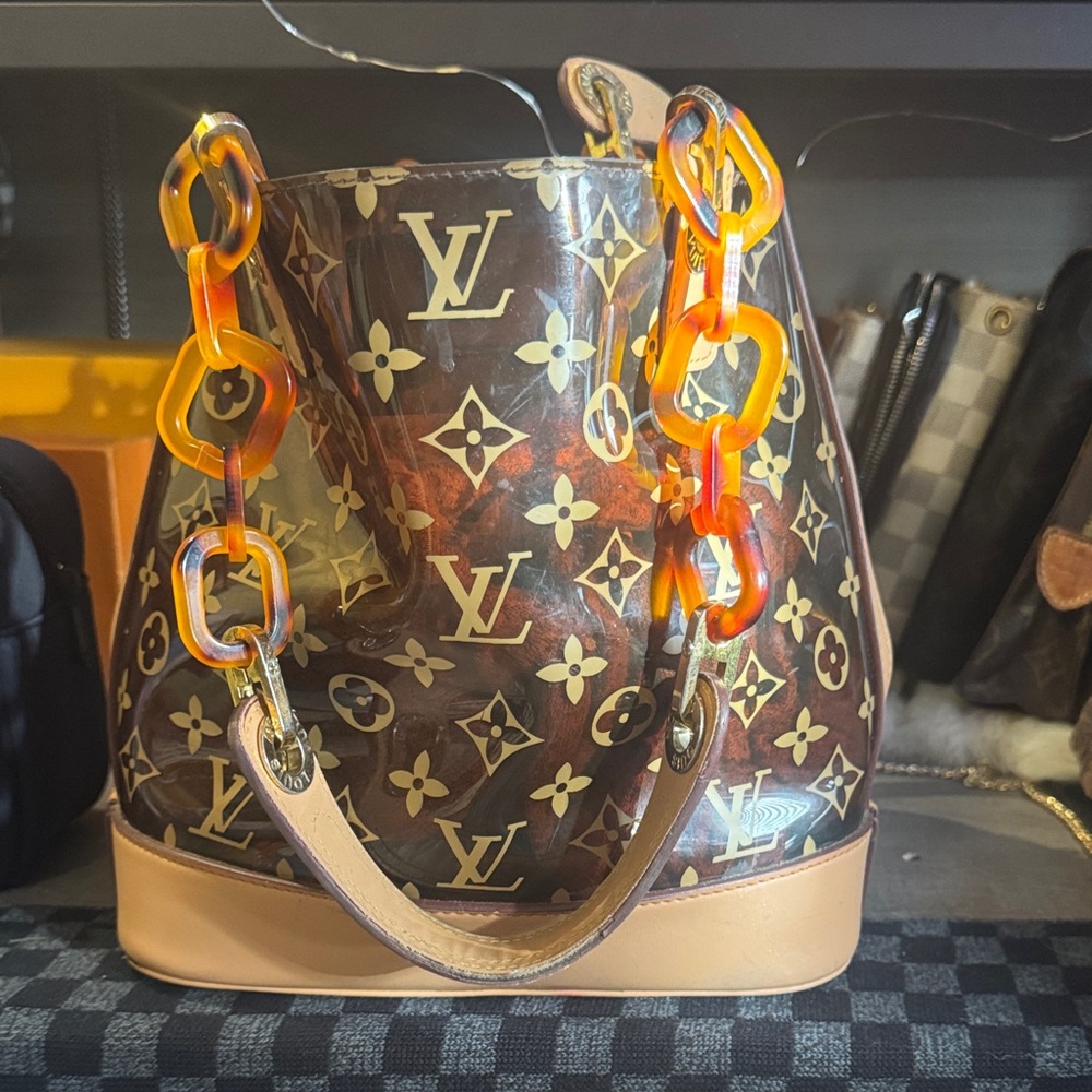 Louis Vuitton transparent vinyl Monogram Tote